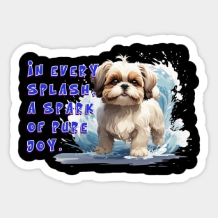 Playful Shih Tzu: Sparks of Pure Joy Sticker